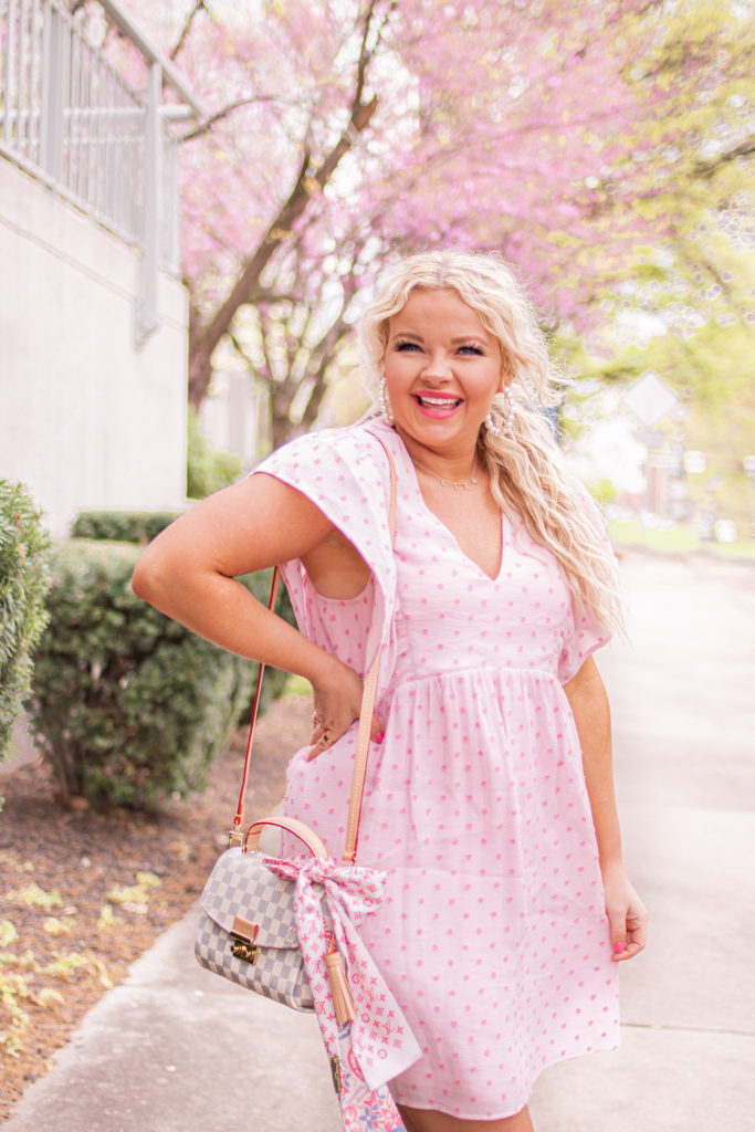Pretty pink red dress from march's most loved looks