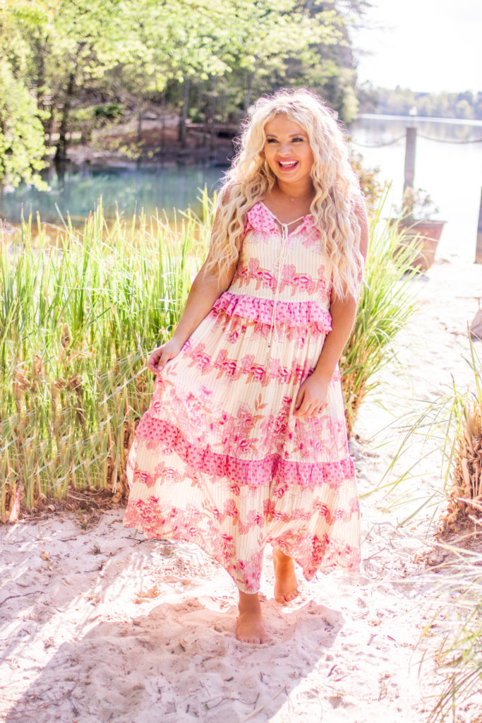 spring picks from shein like this maxi dress!