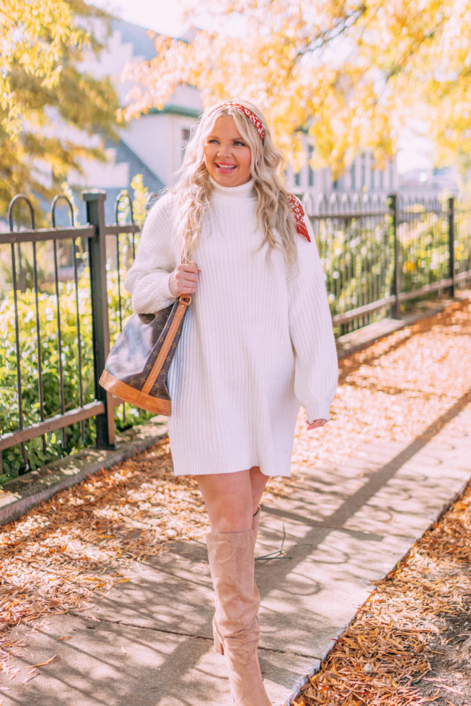 Hair Scarves and Sweater Dresses for Fall!