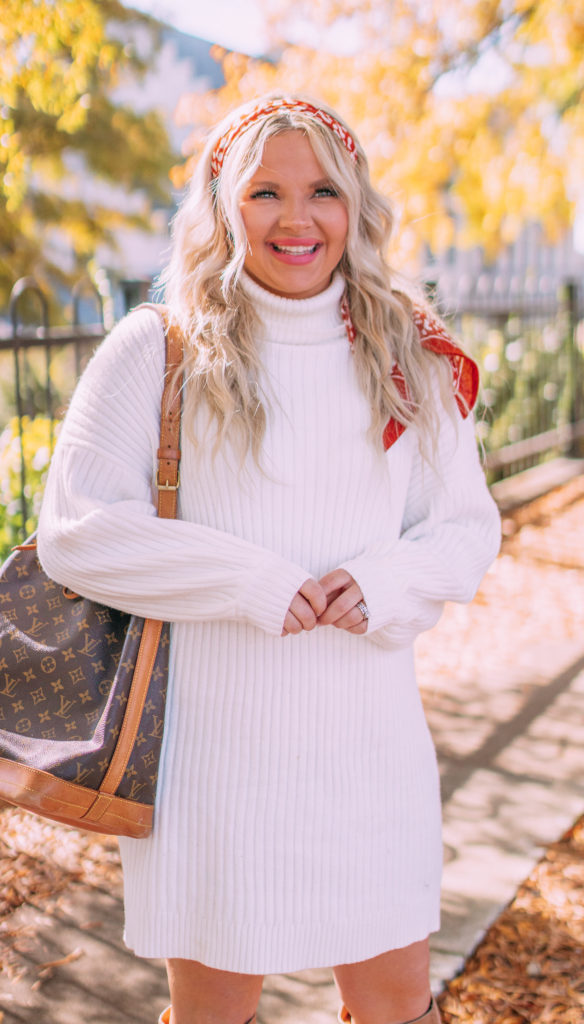 Hair Scarves and Sweater Dresses for Fall!