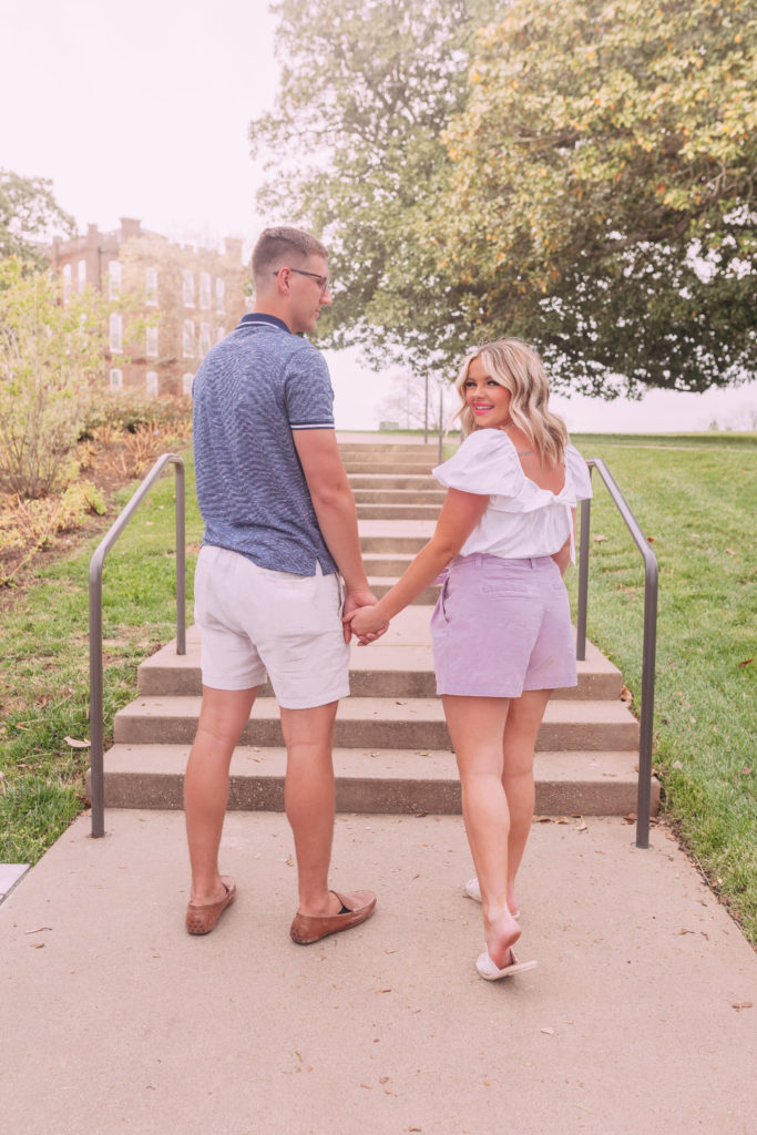 His and Hers Spring Style from Target- purple tie waist shorts